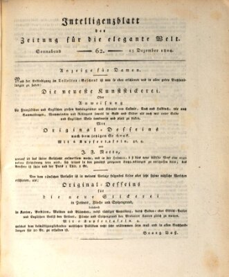 Zeitung für die elegante Welt Samstag 15. Dezember 1804