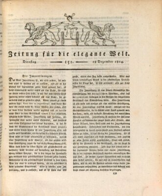 Zeitung für die elegante Welt Dienstag 18. Dezember 1804