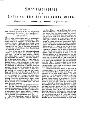 Zeitung für die elegante Welt Samstag 12. Januar 1805