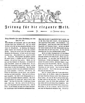 Zeitung für die elegante Welt Dienstag 15. Januar 1805