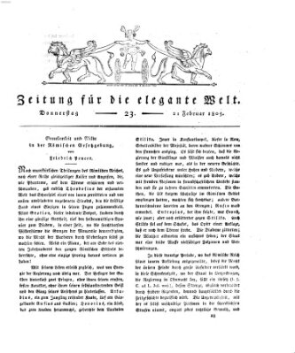 Zeitung für die elegante Welt Donnerstag 21. Februar 1805