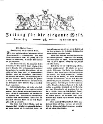 Zeitung für die elegante Welt Donnerstag 28. Februar 1805