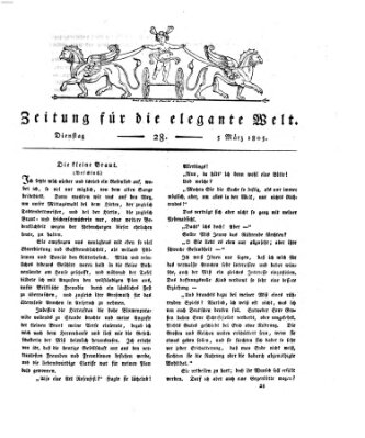 Zeitung für die elegante Welt Dienstag 5. März 1805