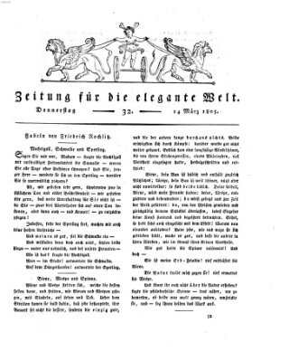 Zeitung für die elegante Welt Donnerstag 14. März 1805