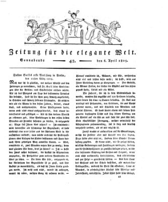 Zeitung für die elegante Welt Samstag 6. April 1805