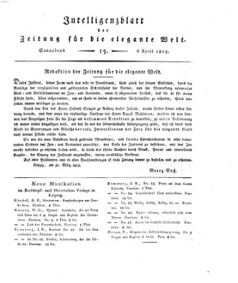 Zeitung für die elegante Welt Samstag 6. April 1805