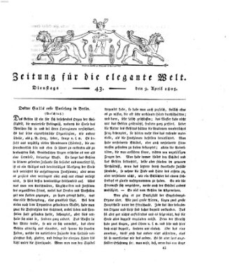 Zeitung für die elegante Welt Dienstag 9. April 1805