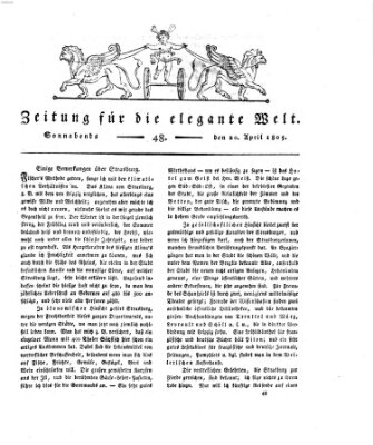 Zeitung für die elegante Welt Samstag 20. April 1805