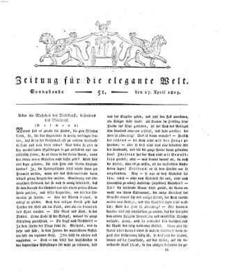 Zeitung für die elegante Welt Samstag 27. April 1805