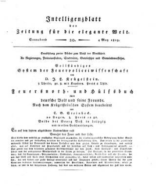 Zeitung für die elegante Welt Samstag 4. Mai 1805