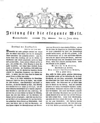 Zeitung für die elegante Welt Samstag 15. Juni 1805