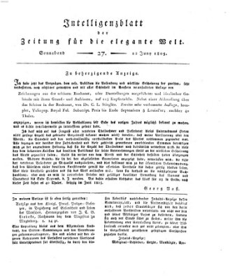 Zeitung für die elegante Welt Samstag 22. Juni 1805