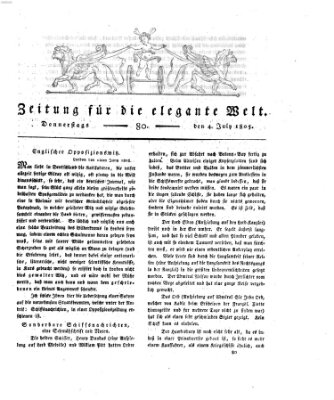 Zeitung für die elegante Welt Donnerstag 4. Juli 1805