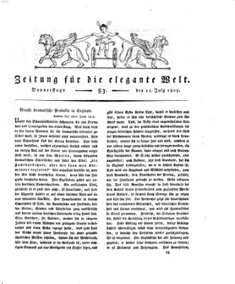 Zeitung für die elegante Welt Donnerstag 11. Juli 1805