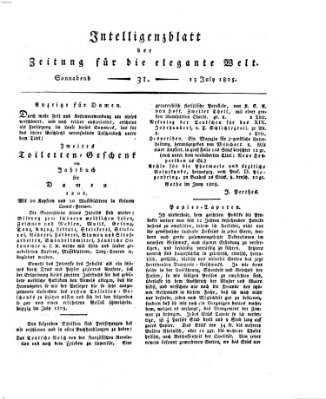 Zeitung für die elegante Welt Samstag 13. Juli 1805