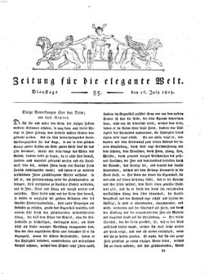 Zeitung für die elegante Welt Dienstag 16. Juli 1805