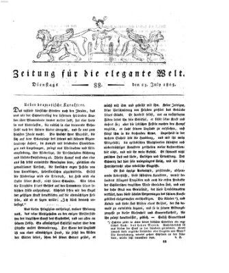 Zeitung für die elegante Welt Dienstag 23. Juli 1805