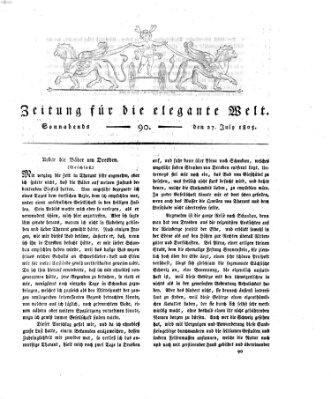 Zeitung für die elegante Welt Samstag 27. Juli 1805