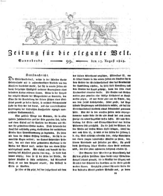 Zeitung für die elegante Welt Samstag 17. August 1805