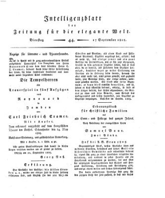 Zeitung für die elegante Welt Dienstag 17. September 1805