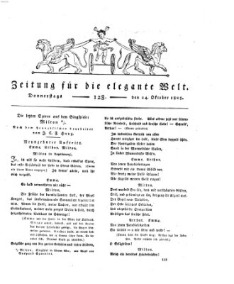 Zeitung für die elegante Welt Donnerstag 24. Oktober 1805