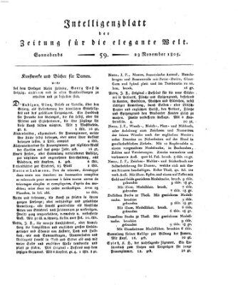 Zeitung für die elegante Welt Mittwoch 23. November 1803