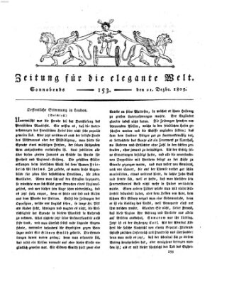 Zeitung für die elegante Welt Samstag 21. Dezember 1805