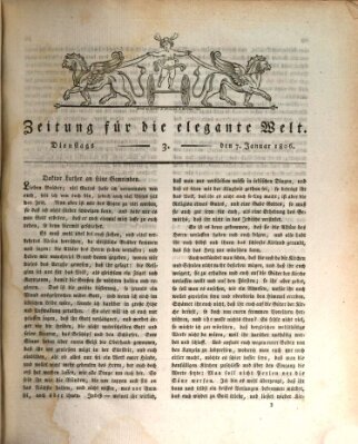 Zeitung für die elegante Welt Dienstag 7. Januar 1806