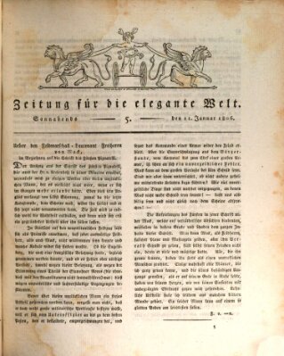 Zeitung für die elegante Welt Samstag 11. Januar 1806