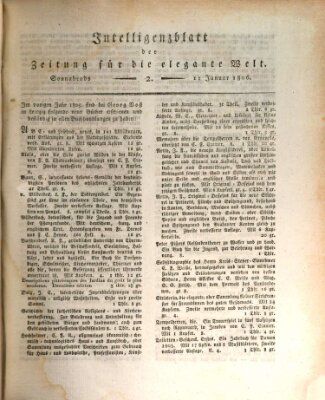 Zeitung für die elegante Welt Samstag 11. Januar 1806