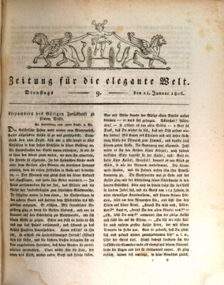 Zeitung für die elegante Welt Dienstag 21. Januar 1806