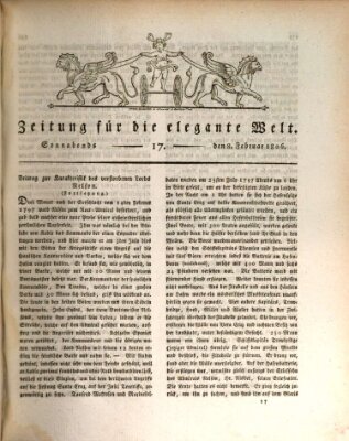 Zeitung für die elegante Welt Samstag 8. Februar 1806