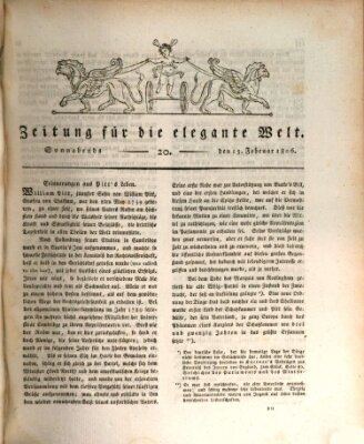 Zeitung für die elegante Welt Samstag 15. Februar 1806