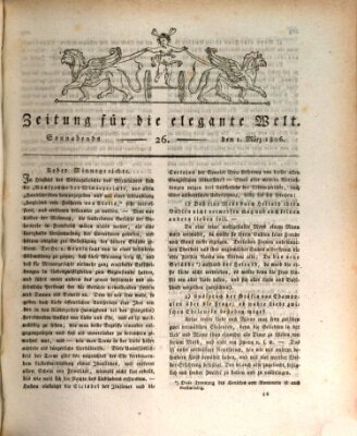 Zeitung für die elegante Welt Samstag 1. März 1806