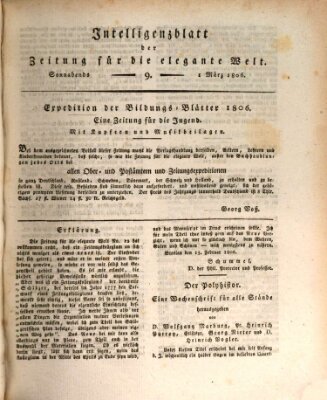 Zeitung für die elegante Welt Samstag 1. März 1806