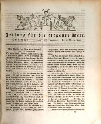 Zeitung für die elegante Welt Donnerstag 6. März 1806