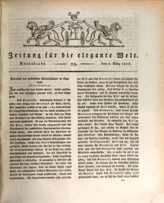 Zeitung für die elegante Welt Samstag 8. März 1806