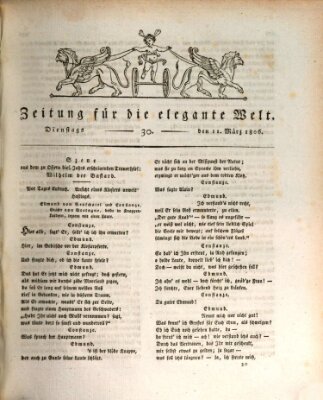 Zeitung für die elegante Welt Dienstag 11. März 1806