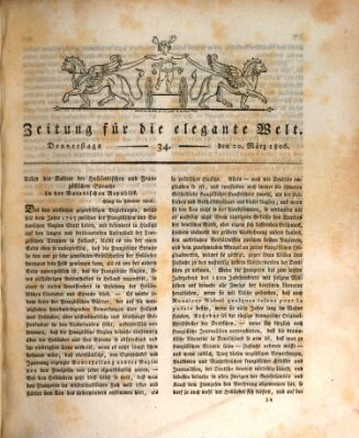 Zeitung für die elegante Welt Donnerstag 20. März 1806