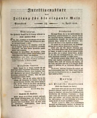 Zeitung für die elegante Welt Samstag 12. April 1806