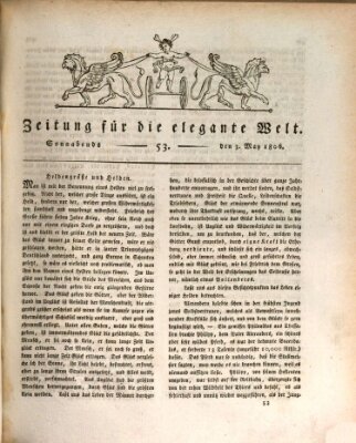 Zeitung für die elegante Welt Samstag 3. Mai 1806