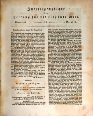 Zeitung für die elegante Welt Samstag 3. Mai 1806