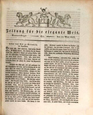 Zeitung für die elegante Welt Donnerstag 22. Mai 1806