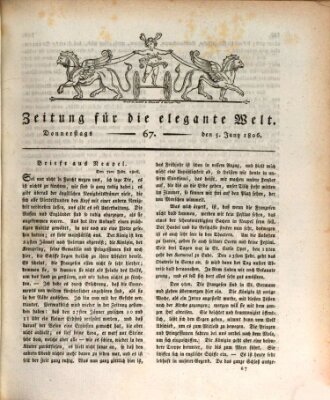 Zeitung für die elegante Welt Donnerstag 5. Juni 1806