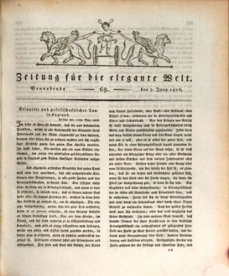 Zeitung für die elegante Welt Samstag 7. Juni 1806