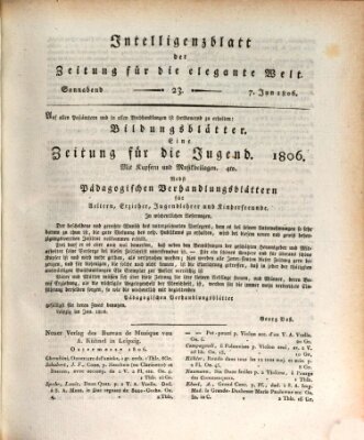 Zeitung für die elegante Welt Samstag 7. Juni 1806