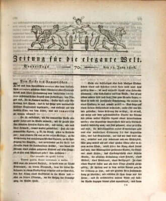 Zeitung für die elegante Welt Donnerstag 12. Juni 1806