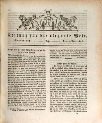 Zeitung für die elegante Welt Samstag 21. Juni 1806