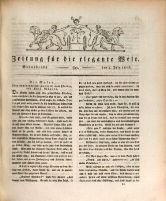 Zeitung für die elegante Welt Samstag 5. Juli 1806