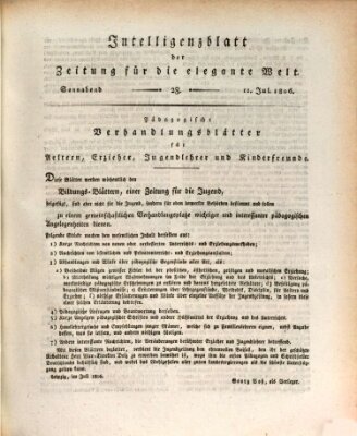 Zeitung für die elegante Welt Samstag 12. Juli 1806